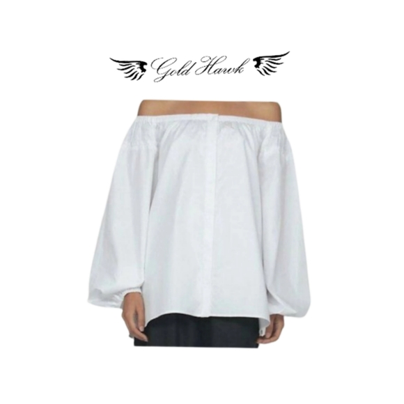 Gold Hawk Tops - GOLD HAWK "SUMMER WHITE" OFF SHOULDER BLOUSE